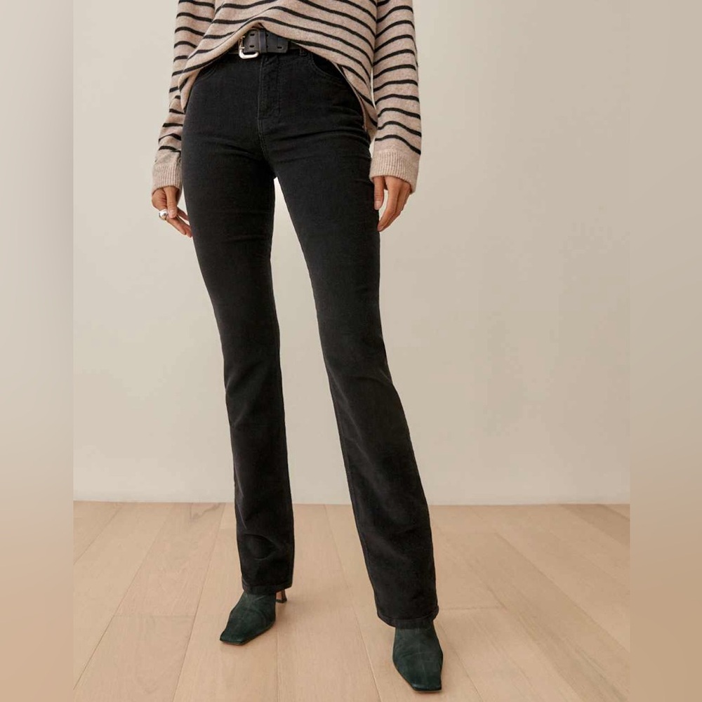 Reformation Black Flare Pants